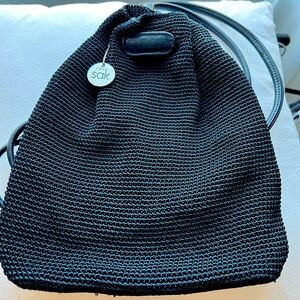 The Sak Crocheted Leather Drawstring Boho